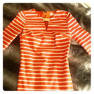 Michael Kors orange stripe dress